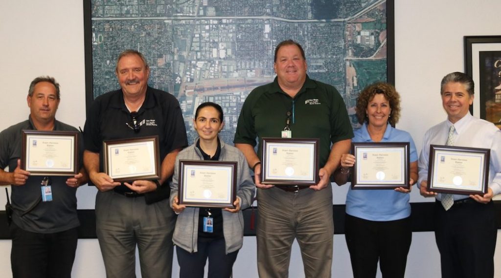 Six Airport Superintendents of Operations from Van Nuys Airport who graduated with a Diploma in Airport Operations.